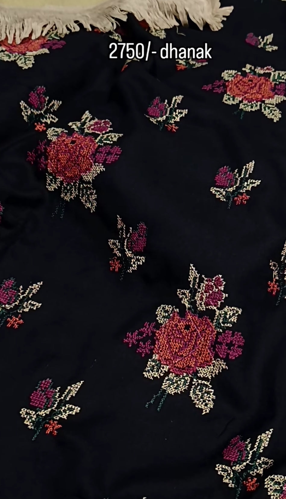 3pc naqsh black cross dhankh