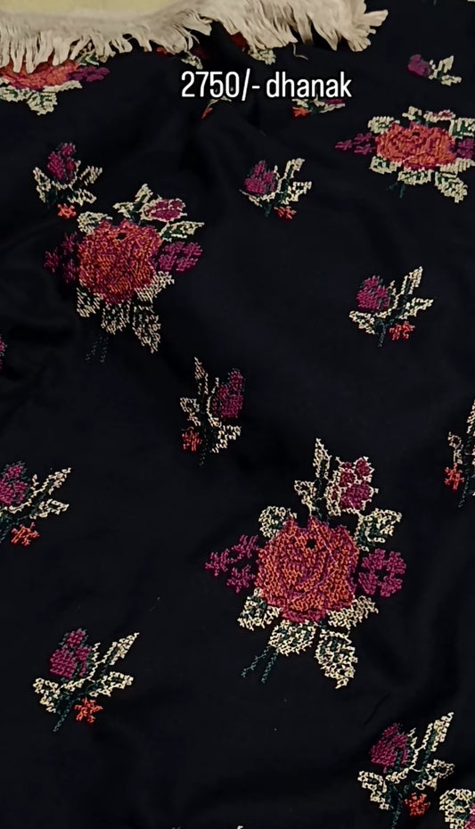 3pc naqsh black cross dhankh