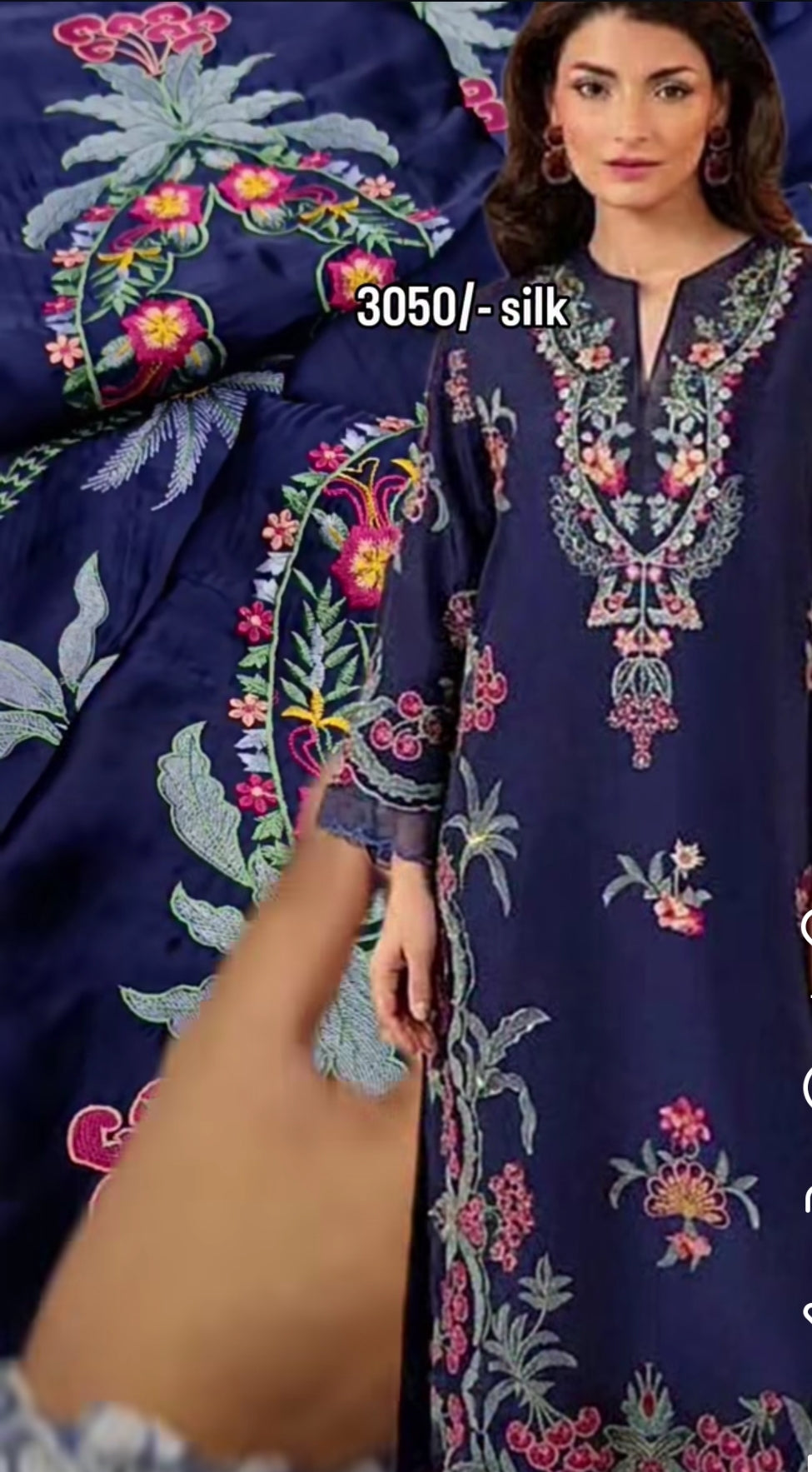 2pc blue berry charm  silk