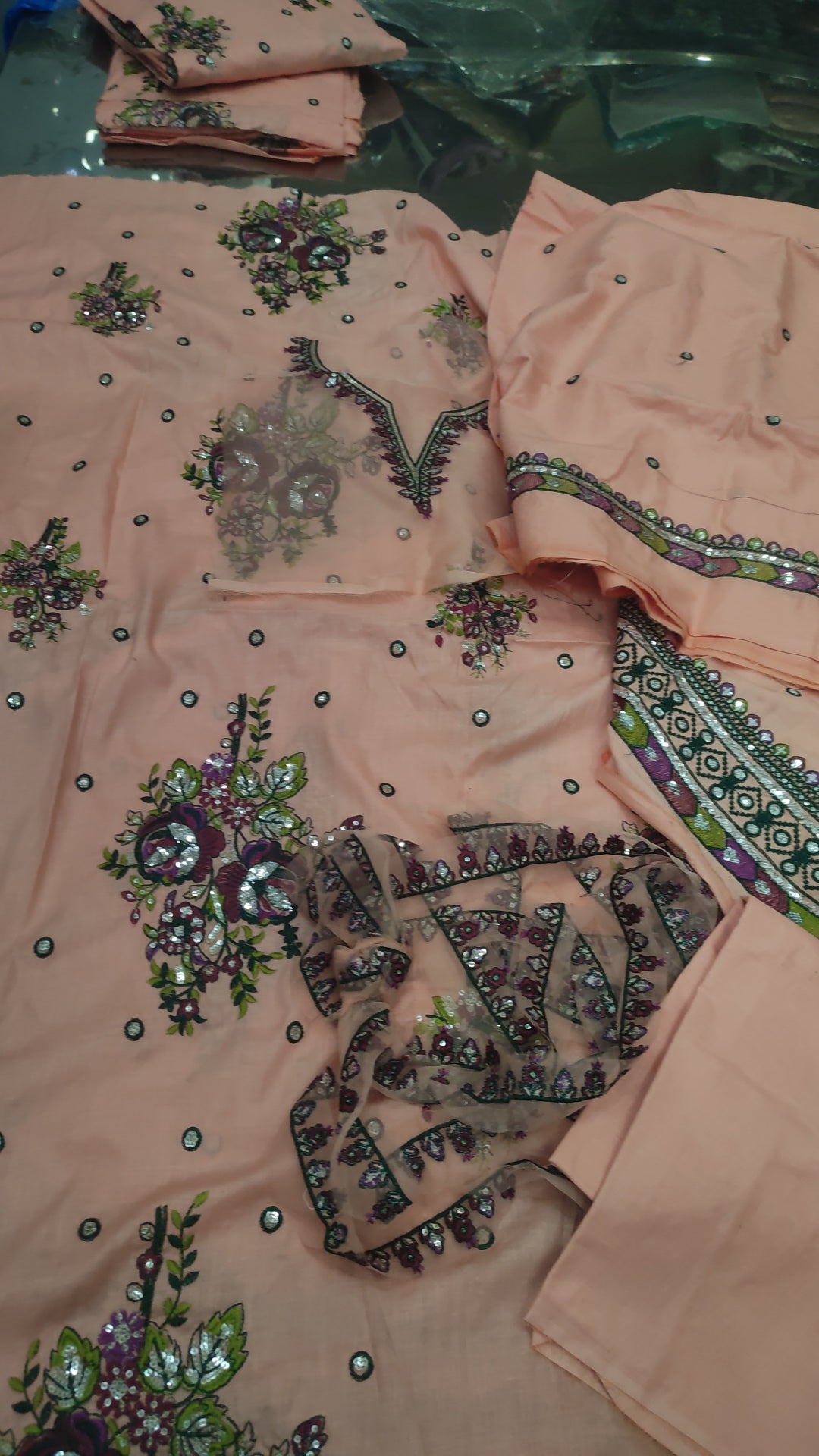 2pc haleema pink lawn